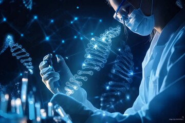 科研人员专注于实验研究954