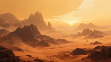 科幻风格的外星沙漠景观132