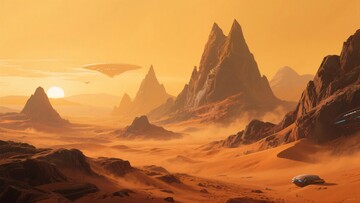科幻风格外星沙漠景观647