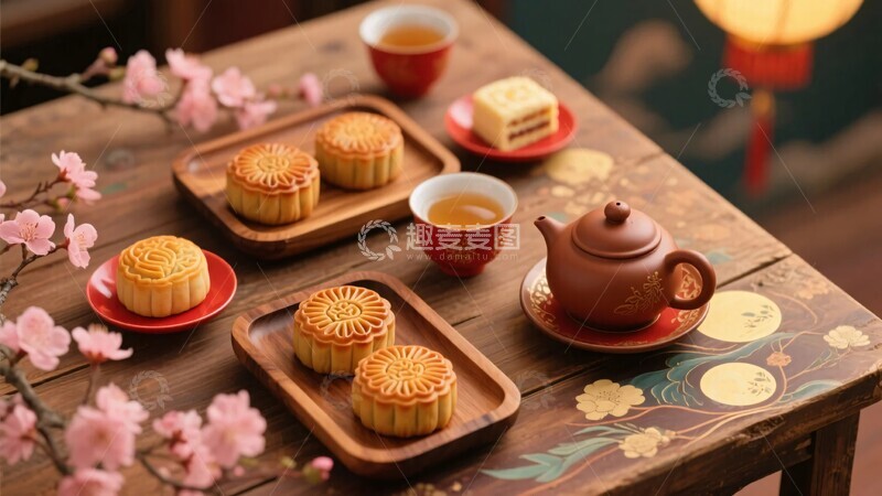 高清大图下载【趣麦麦图】-中式茶点与茶具的精致摆拍483