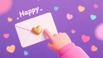 手指点击爱心信封画面562