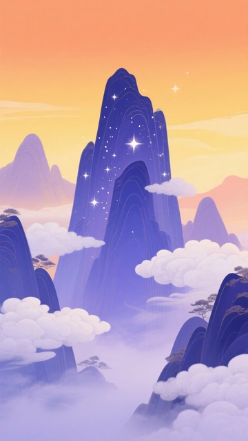 梦幻云海中的巍峨山峰621