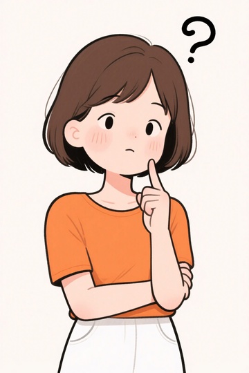 思考的卡通短发女孩566