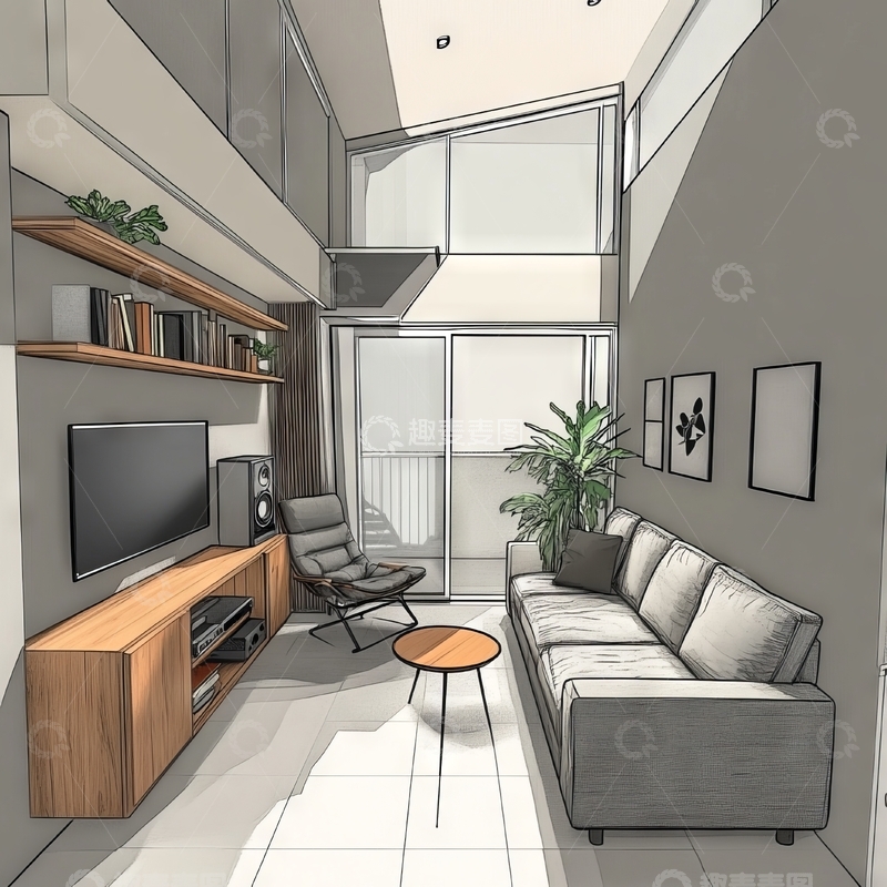 高清大图下载【趣麦麦图】现代客厅室内设计