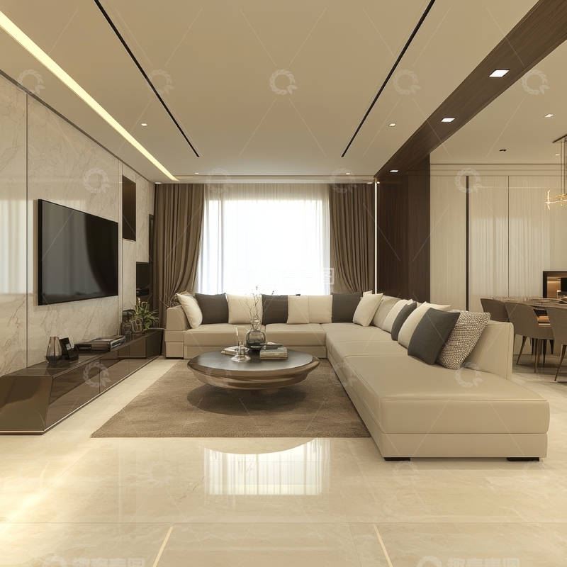 高清大图下载【趣麦麦图】现代简约风格客厅