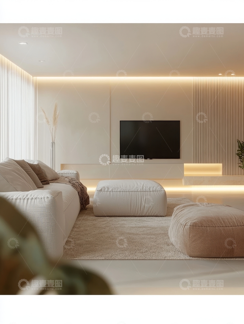 高清大图下载【趣麦麦图】现代简约风格客厅