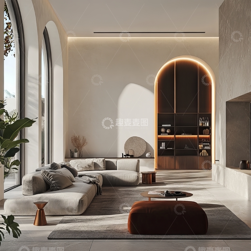 高清大图下载【趣麦麦图】现代简约风格客厅
