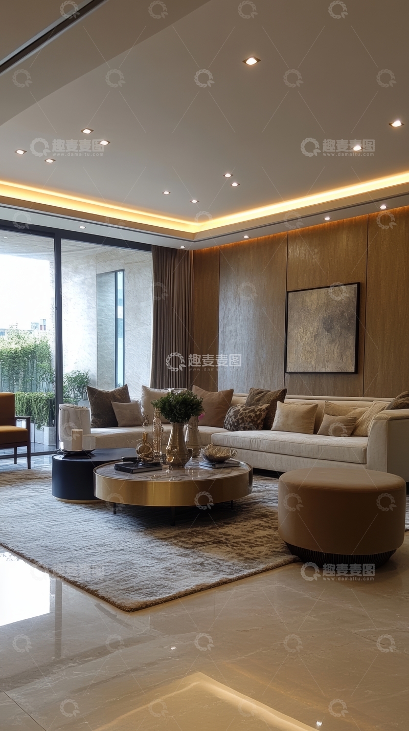 高清大图下载【趣麦麦图】现代豪华客厅内饰