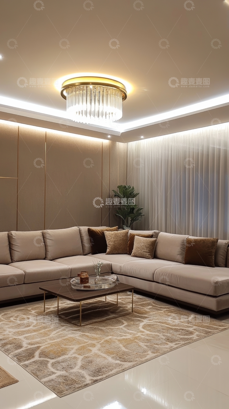 高清大图下载【趣麦麦图】现代客厅内饰