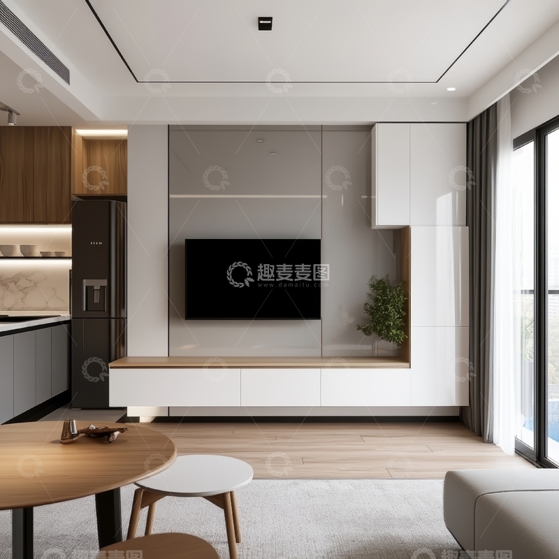 高清大图下载【趣麦麦图】现代简约风格客厅