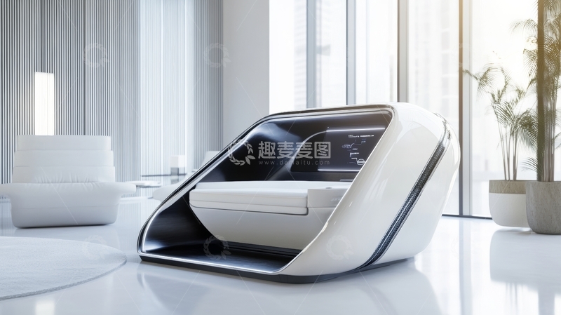 高清大图下载【趣麦麦图】现代科技感的未来主义座椅