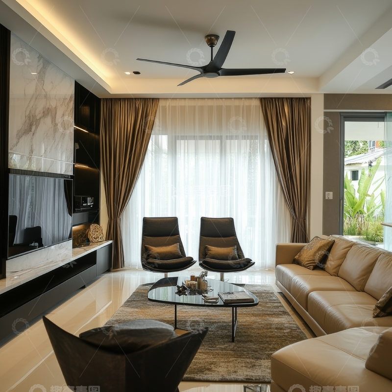 高清大图下载【趣麦麦图】现代客厅内饰