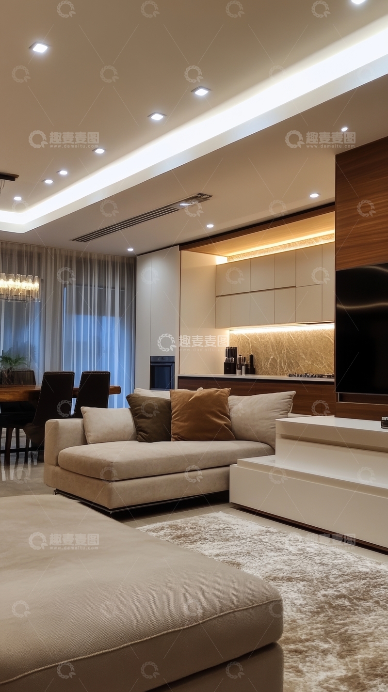 高清大图下载【趣麦麦图】现代简约风格客厅