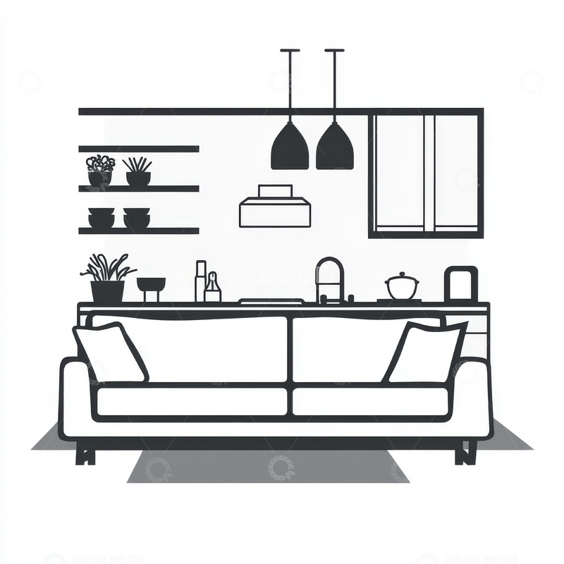 高清大图下载【趣麦麦图】现代客厅内饰