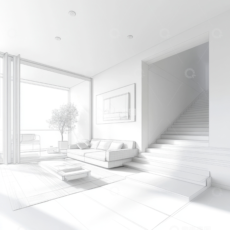 高清大图下载【趣麦麦图】现代室内设计草图