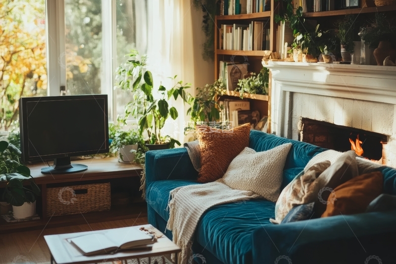 高清大图下载【趣麦麦图】温馨的客厅角落