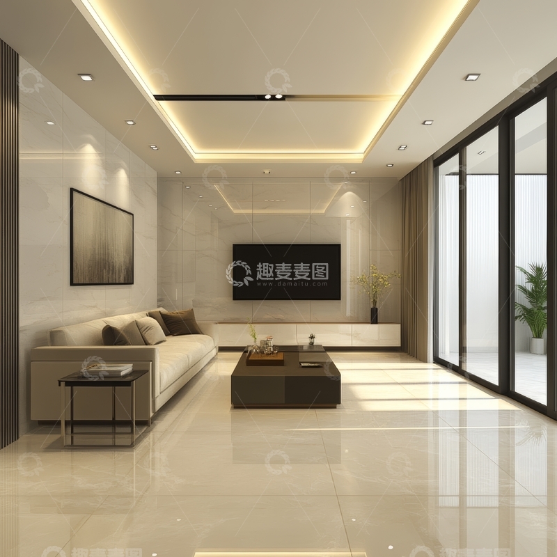 高清大图下载【趣麦麦图】现代简约风格客厅