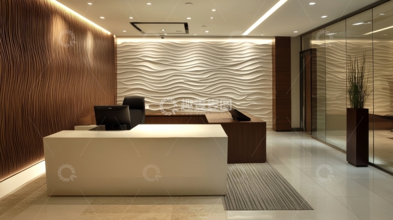 高清大图下载【趣麦麦图】现代办公室接待区