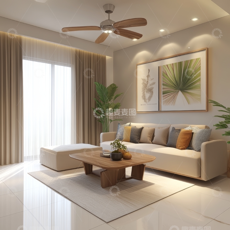 高清大图下载【趣麦麦图】现代简约风格客厅