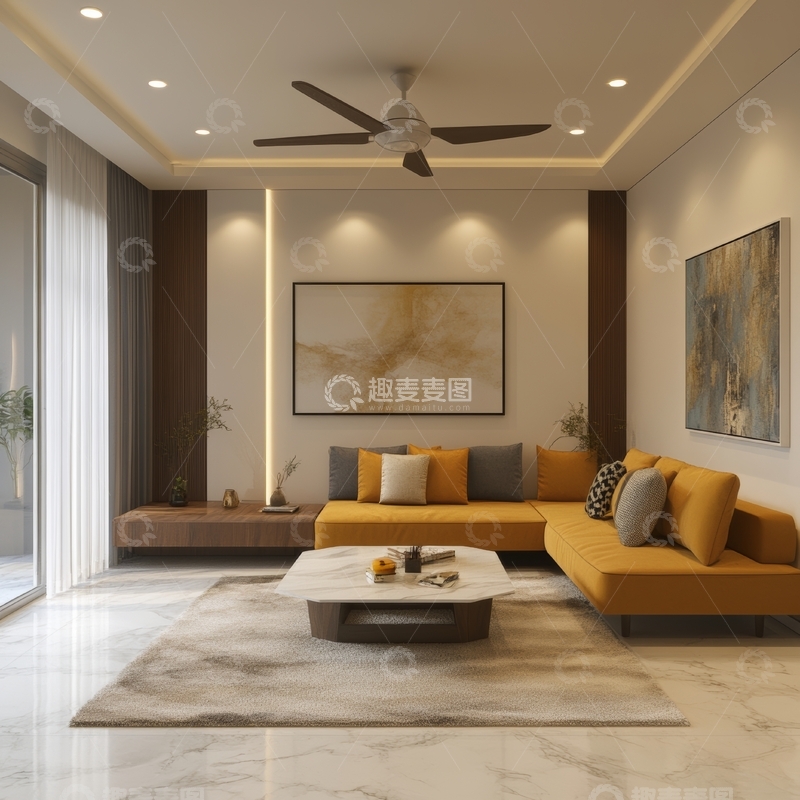 高清大图下载【趣麦麦图】现代简约客厅设计