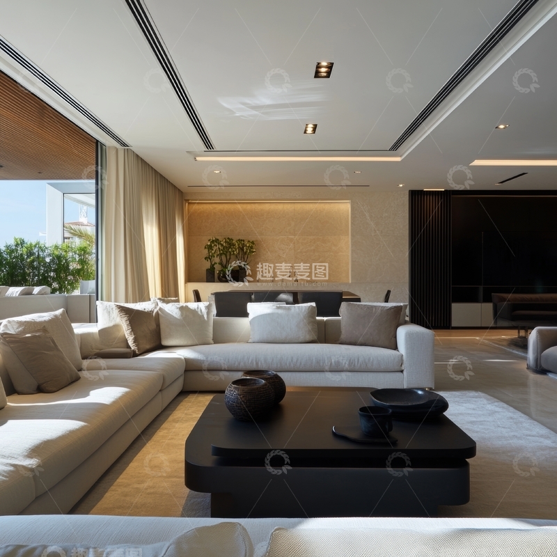 高清大图下载【趣麦麦图】现代豪华客厅