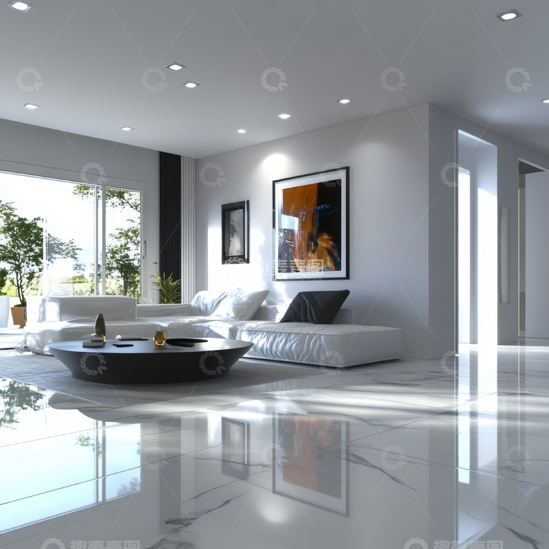 高清大图下载【趣麦麦图】现代简约风格客厅