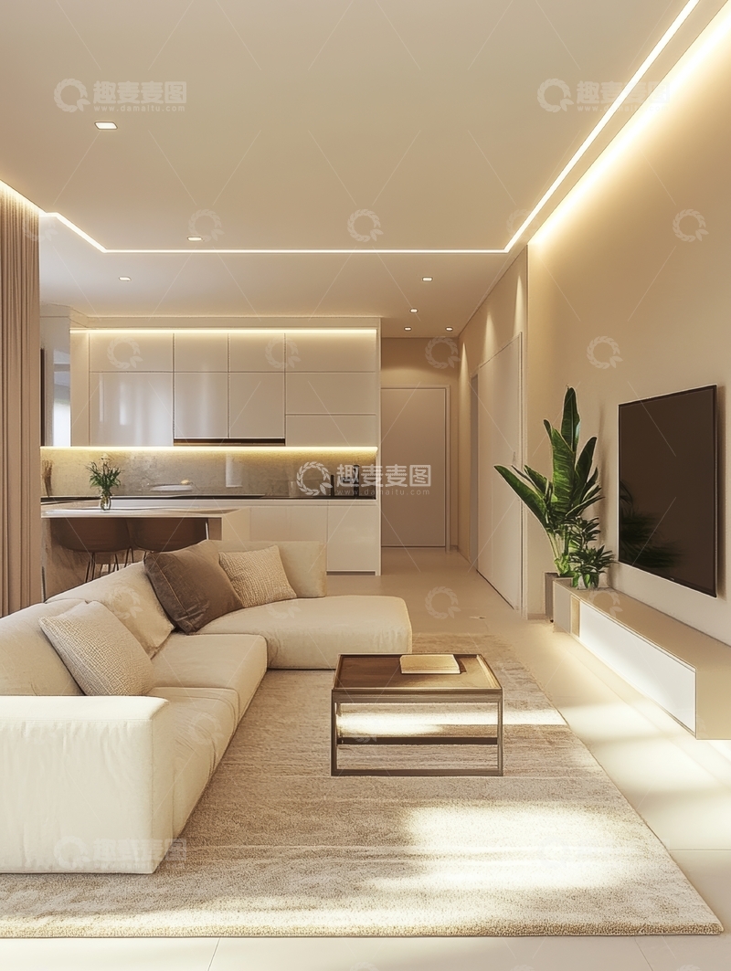 高清大图下载【趣麦麦图】现代简约风格客厅