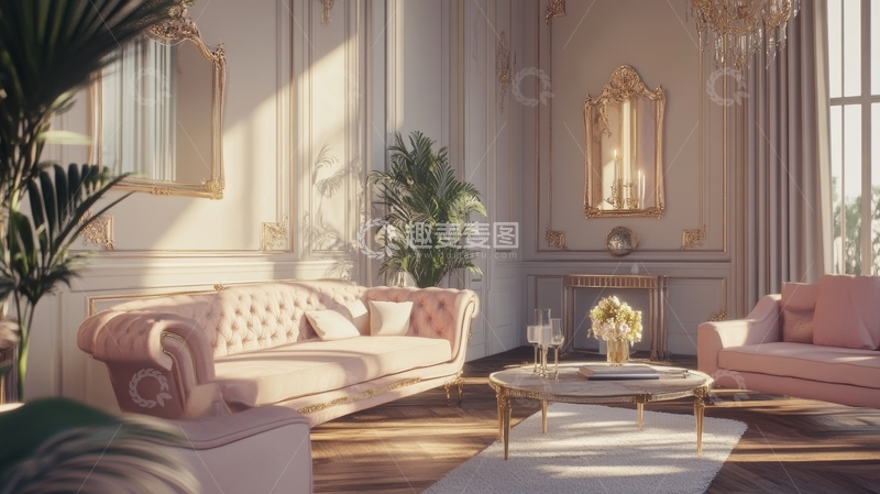 高清大图下载【趣麦麦图】豪华客厅的精致布置