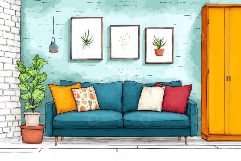 高清大图下载【趣麦麦图】现代客厅布置