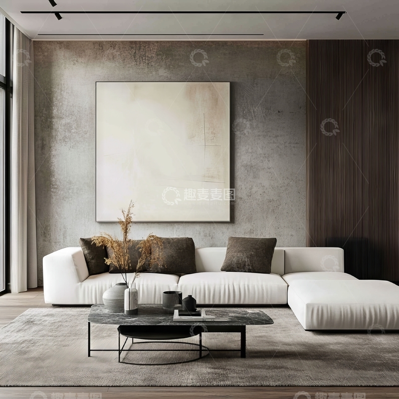 高清大图下载【趣麦麦图】现代简约风格客厅