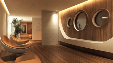 现代风格的室内休息区