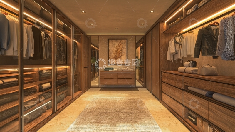 高清大图下载【趣麦麦图】现代豪华衣帽间设计