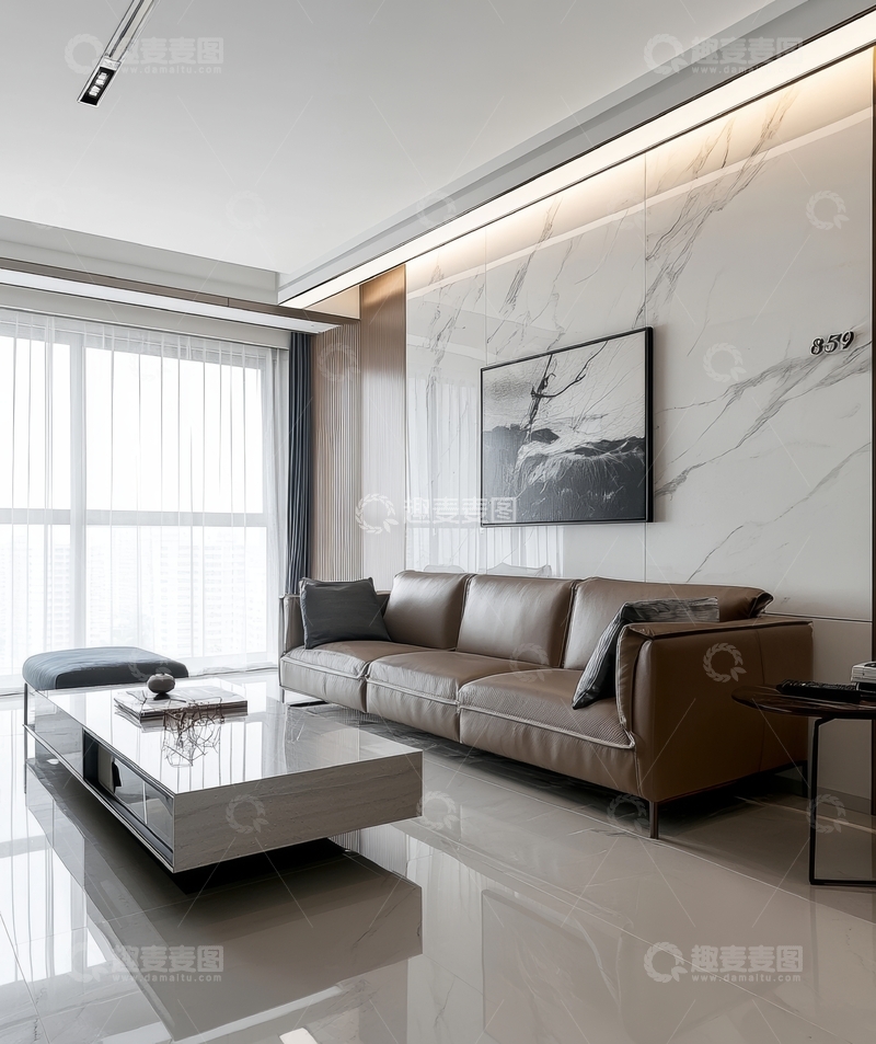 高清大图下载【趣麦麦图】现代简约客厅设计