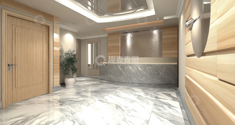 高清大图下载【趣麦麦图】现代简约室内走廊设计