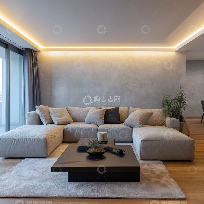 高清大图下载【趣麦麦图】现代简约客厅设计