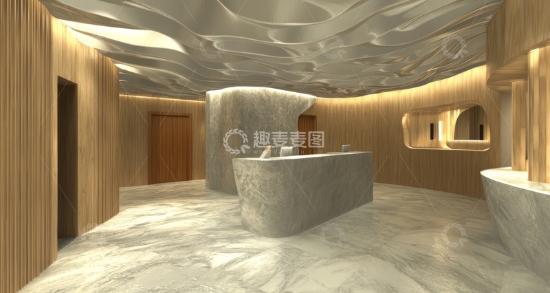 高清大图下载【趣麦麦图】现代简约室内设计接待区