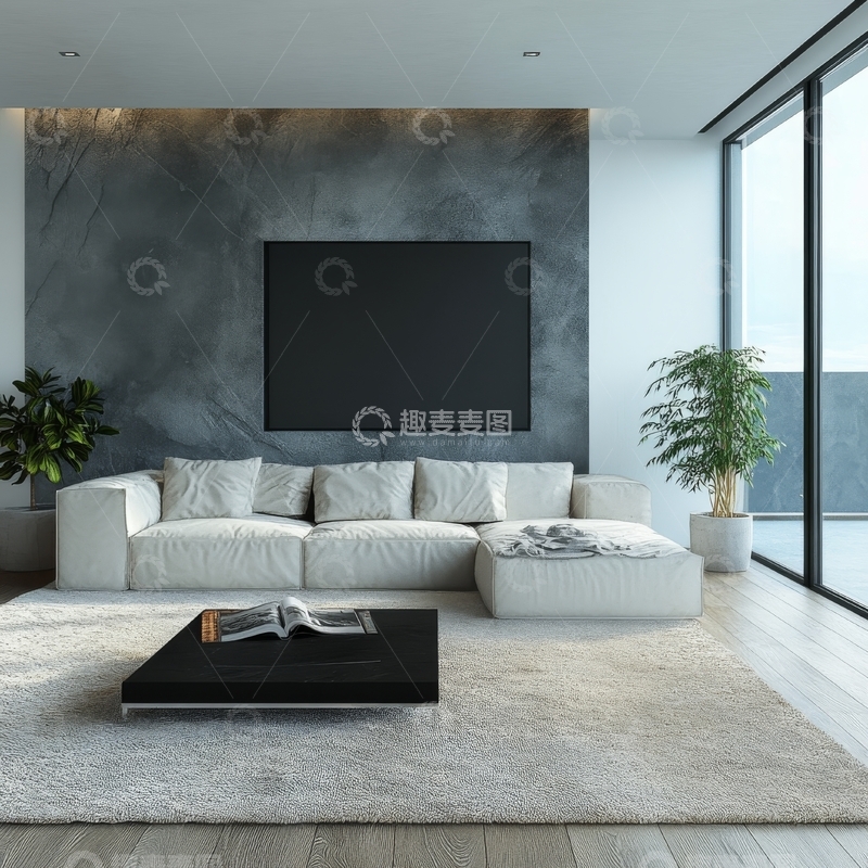 高清大图下载【趣麦麦图】现代简约客厅设计