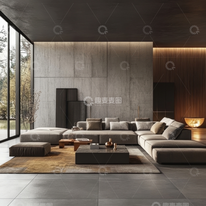 高清大图下载【趣麦麦图】现代简约客厅设计