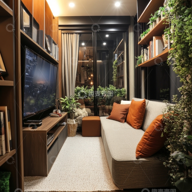 高清大图下载【趣麦麦图】现代客厅设计，温馨舒适