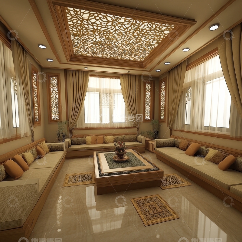 高清大图下载【趣麦麦图】传统风格客厅设计