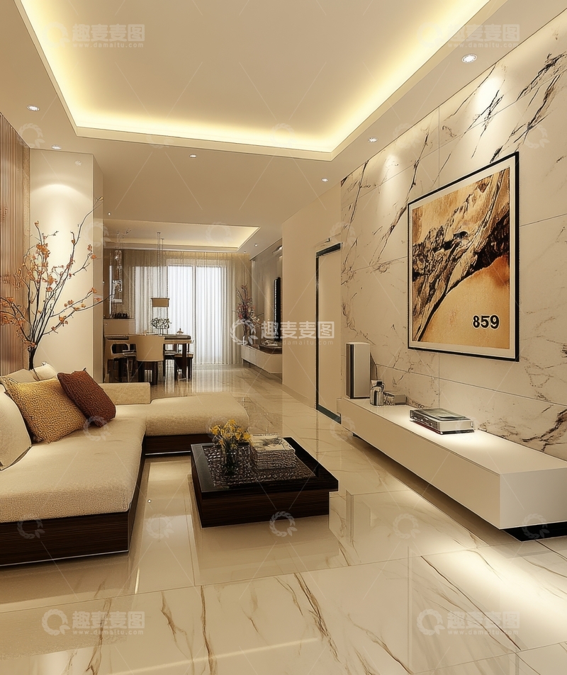 高清大图下载【趣麦麦图】现代简约客厅设计