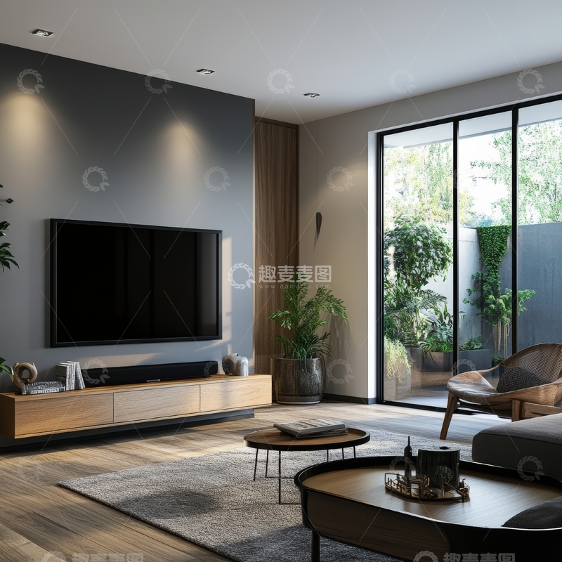 高清大图下载【趣麦麦图】现代简约客厅设计