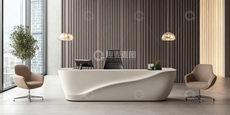 高清大图下载【趣麦麦图】现代简约风格的办公接待区