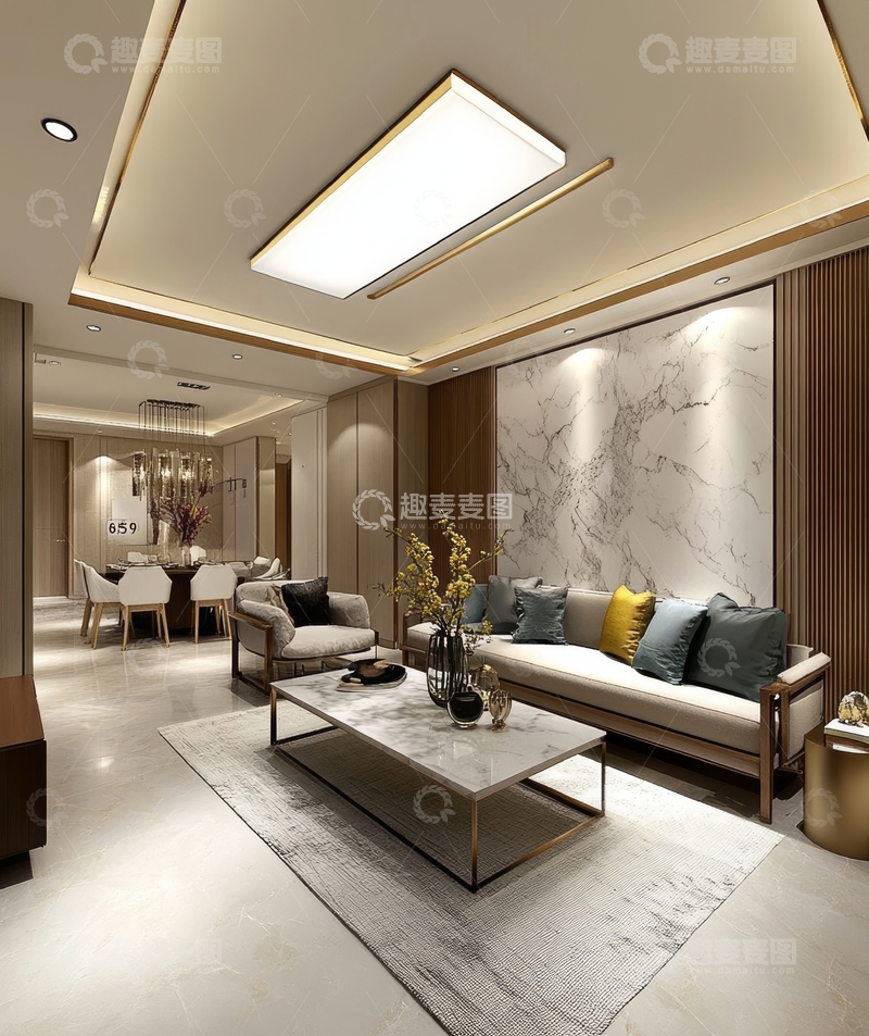 高清大图下载【趣麦麦图】现代简约客厅设计