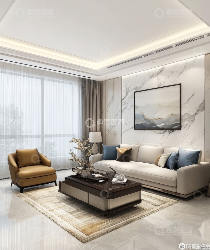 高清大图下载【趣麦麦图】现代简约客厅设计