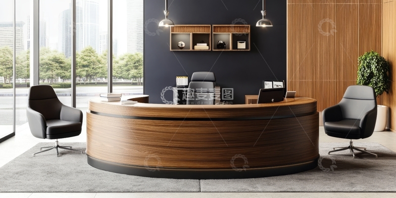 高清大图下载【趣麦麦图】现代办公室接待区设计