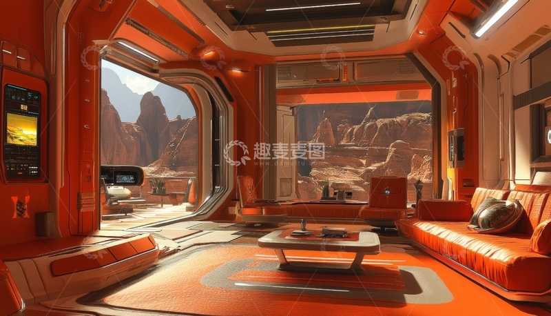 高清大图下载【趣麦麦图】未来太空舱内部设计