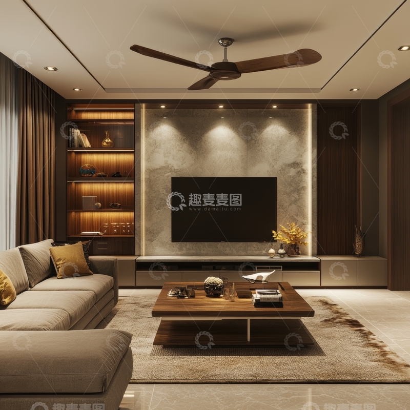 高清大图下载【趣麦麦图】现代简约客厅设计