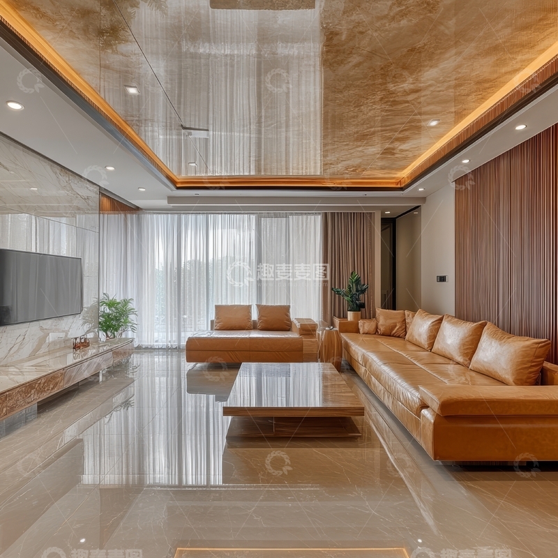 高清大图下载【趣麦麦图】现代豪华客厅设计
