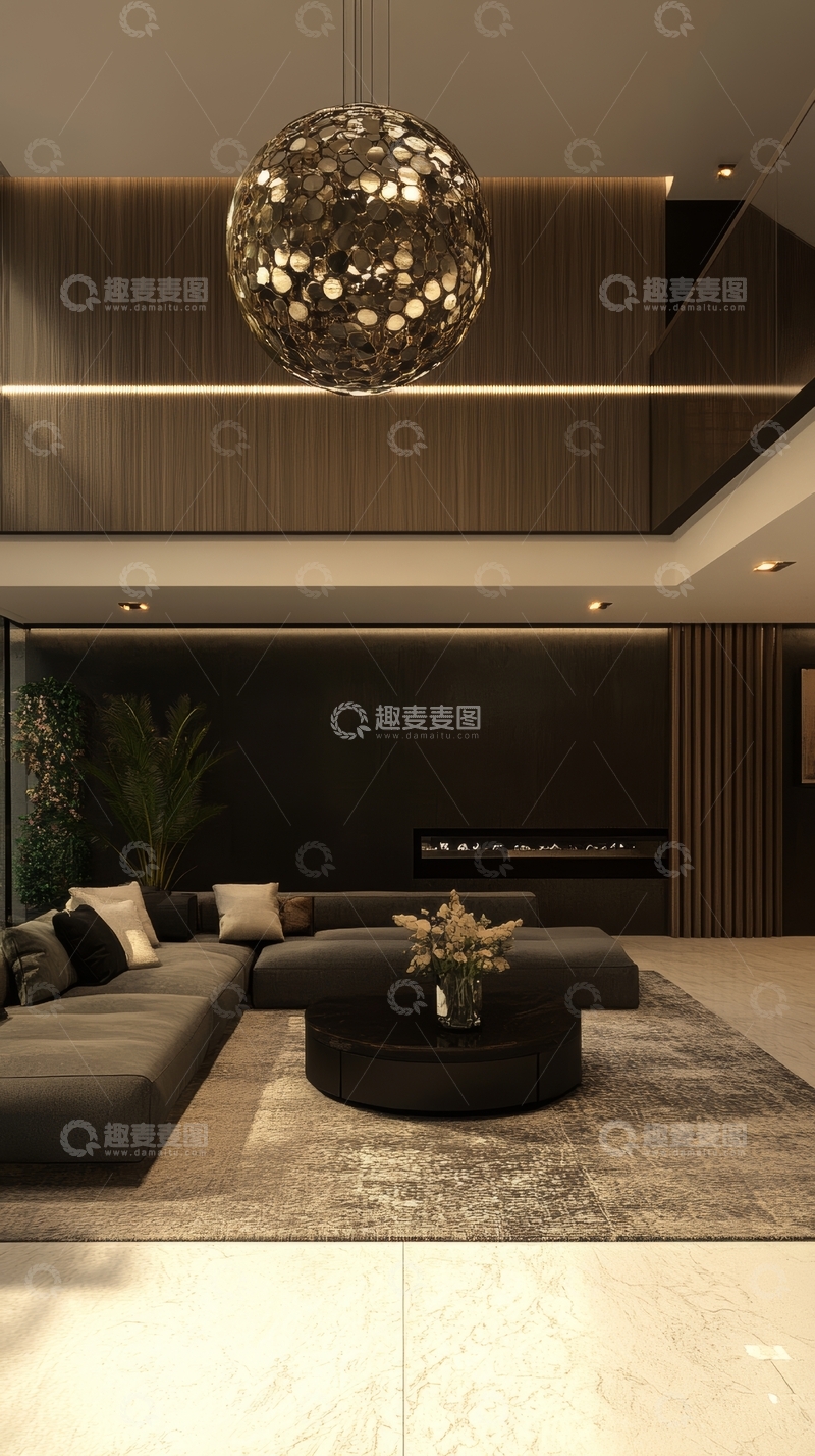 高清大图下载【趣麦麦图】现代客厅设计，温馨舒适氛围